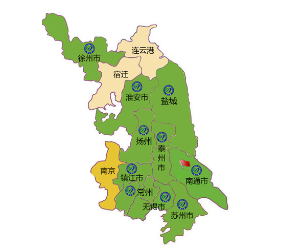 安心堂藥房江蘇省分布圖南通地區(qū)